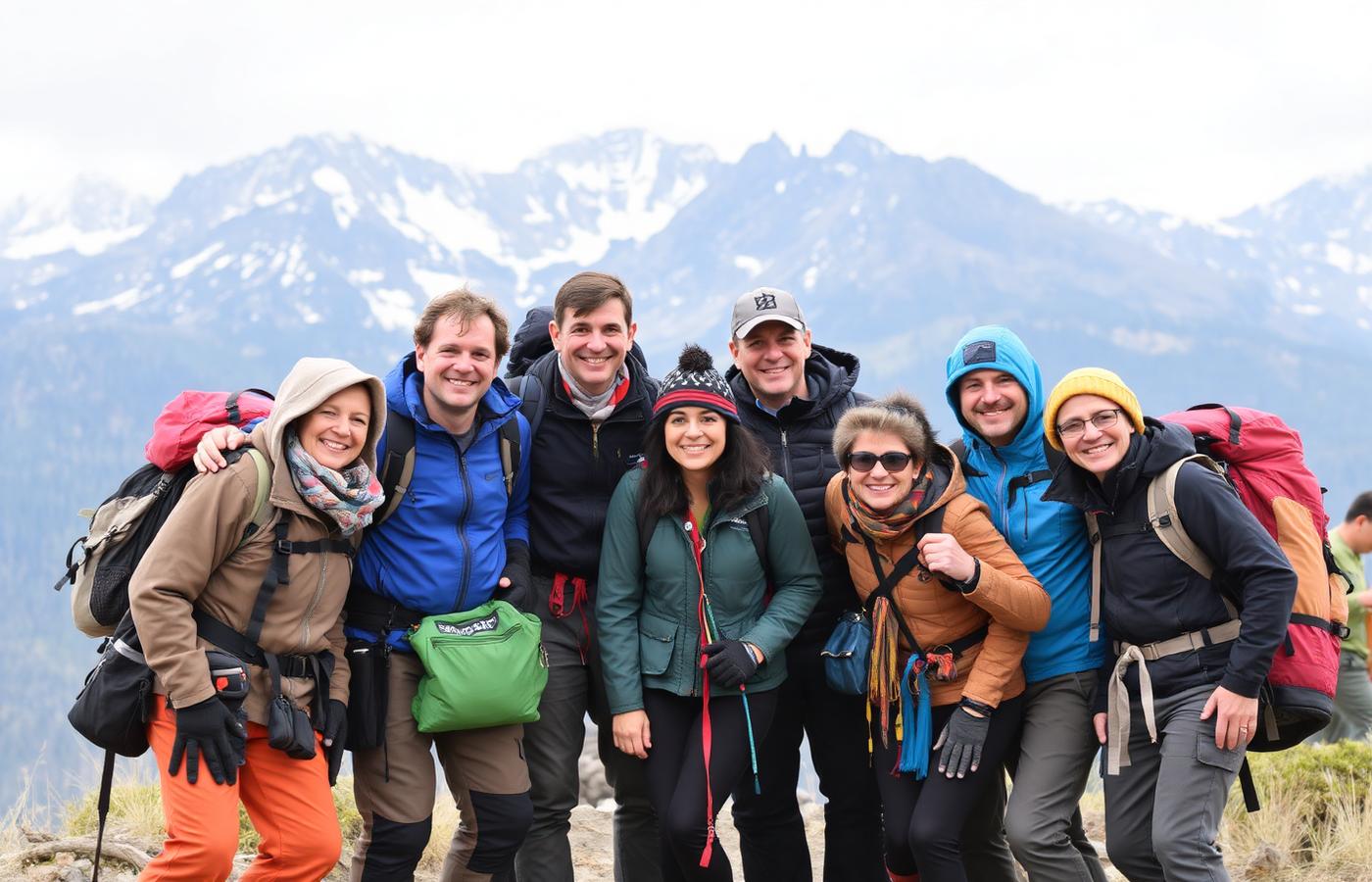 GoBeyond team in the mountains
